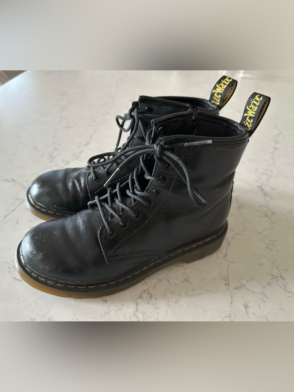 Dr. Martens Junior 1460 Softy T Leather Lace Up Boots (Size 3)